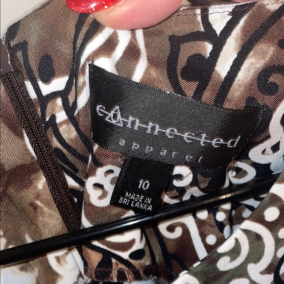 Connected Apparel Brown Sheath Mini Dress for Cocktail - Picture 2 of 5